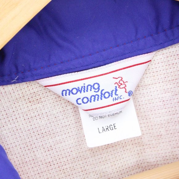 Vintage Moving Comfort Windbreaker Jacket Womens Red & Blue Full Zip Size Large - Picture 5 of 8